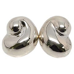 Tiffany & Co. Sterling Silver Mexico Swirl Shell Earrings