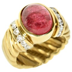 Aletto and Co. Tourmaline and Diamond Gold Ring