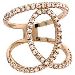 Bague à diamant en or 14k 0,85 TCW certifié