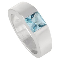Cartier 18k White Gold Aquamarine Ring