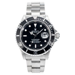 Retro Rolex Stainless Steel Submariner Men's Wristwatch