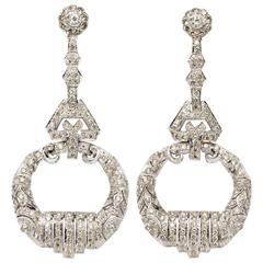 Exquisite Diamond White Gold Chandelier Earrings