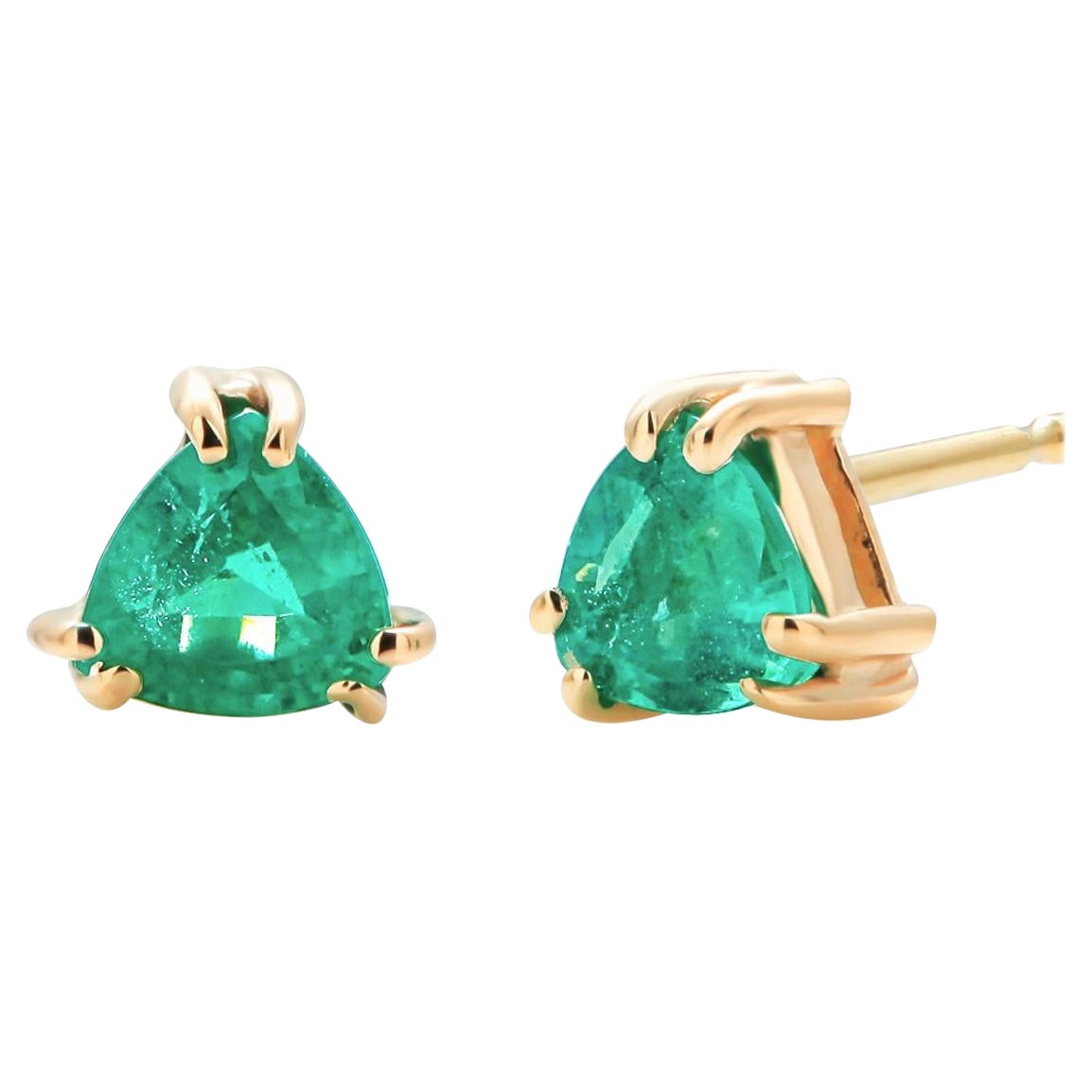 Antique Emerald Stud Earrings 904 For Sale at 1stDibs vintage emerald earrings, natural