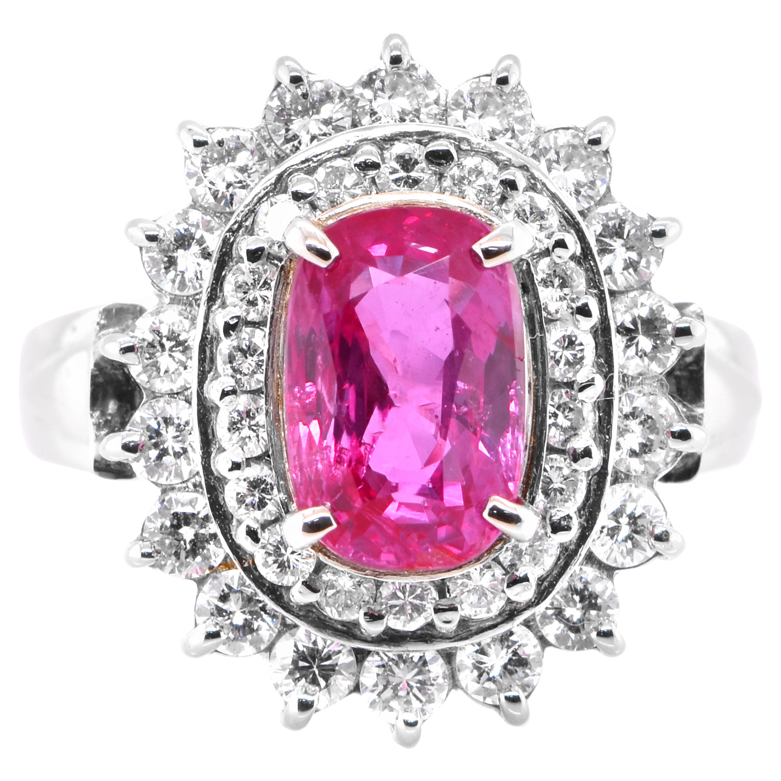 GIA Certified 2.58 Carat Untreated 'No Heat' Ruby Antique Ring set in Platinum