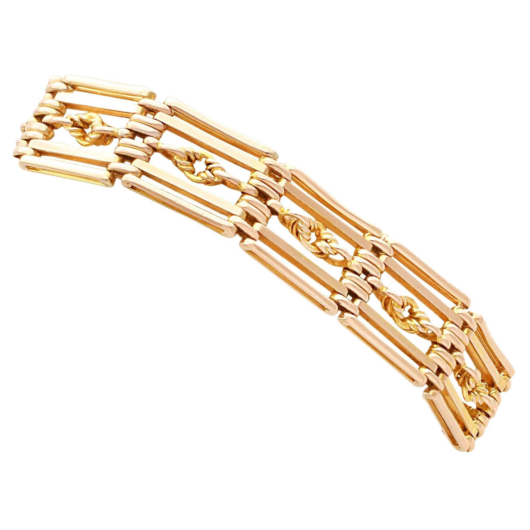Antikes 1920er Gelbgold-Tor-Armband