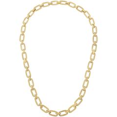 Gold Bar and Rope Chain Necklace of Variable Length 3