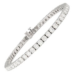 Alexander Bracelet tennis en or blanc 18 carats avec diamants de 5,94 carats
