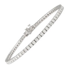 Alexander Bracelet tennis en or blanc 18 carats avec diamants de 2,88 carats