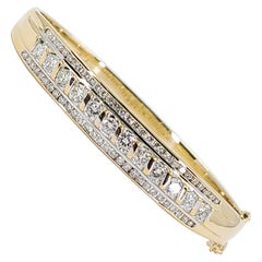 Yellow Gold Diamond Bangle Bracelet