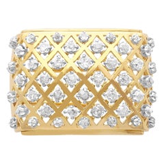 Antique French Import 2.06ct Diamond and Yellow Gold Brooch, circa 1920