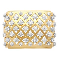 Antique French Import 2.06 Carat Diamond and Yellow Gold Brooch, circa 1920