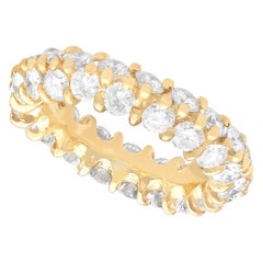 Vintage 2.28 Carat Diamond and 18K Yellow Gold Eternity Ring