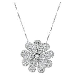 18 Karat Secret Garden White Gold Necklace with Vs-Gh Diamonds