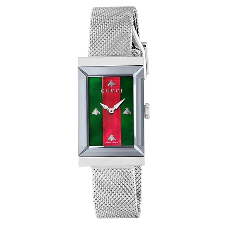 Gucci Green and Red Dial with Bees Ladies Watch YA147401 For Sale at  1stDibs | gucci ya147401, green gucci box, gucci watch green and red