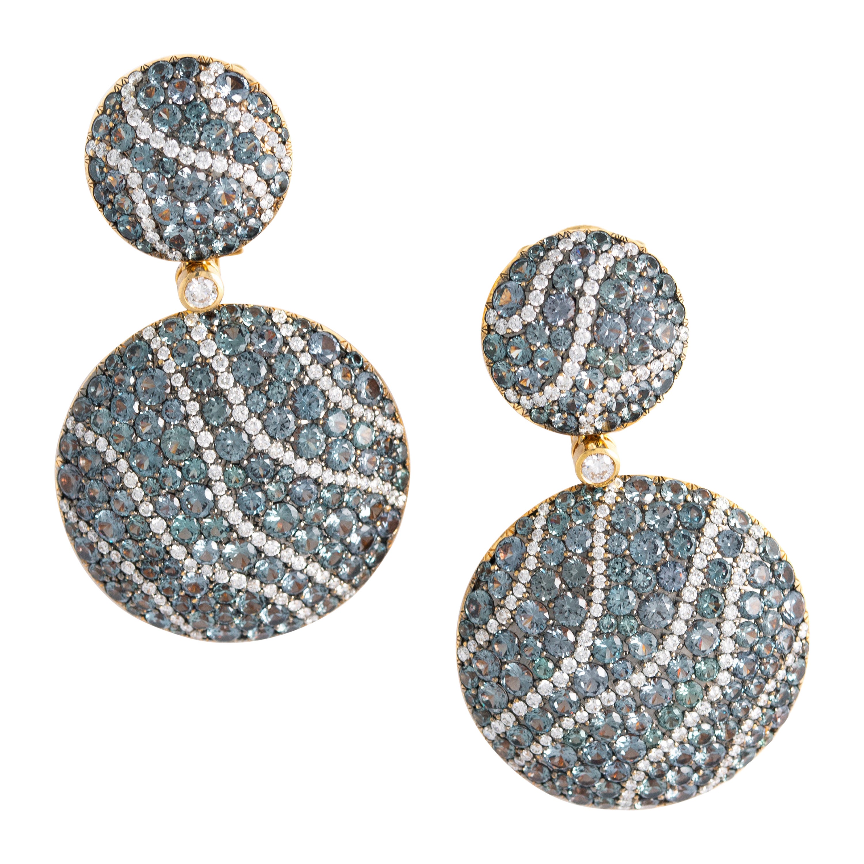 Boucles d'oreilles en or et en diamant