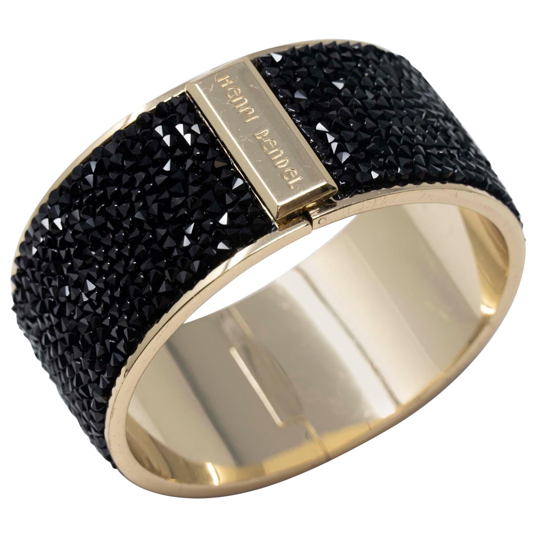 Henri Bendel NY Gold Tone Crystal Bracelet For Sale