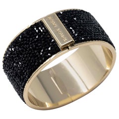 Retro Henri Bendel NY Gold Tone Crystal Bracelet