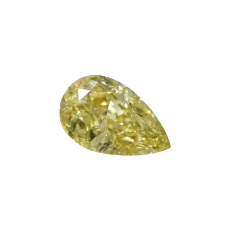 NO RESERVE! GIA certified ct 1, 02 of fancy yellow brownish diamond For Sale