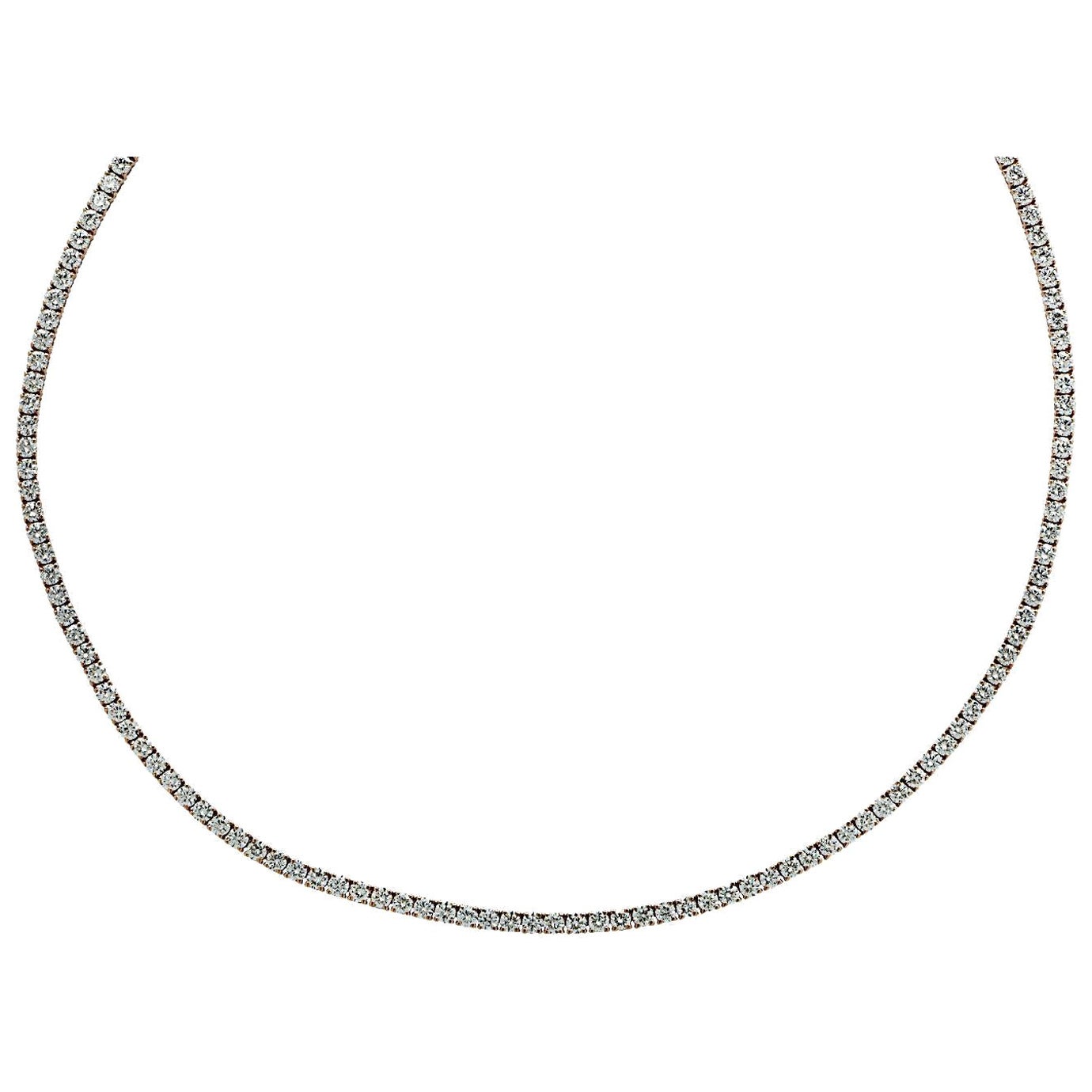 Vivid Diamonds Collier tennis en diamants de 10,95 carats