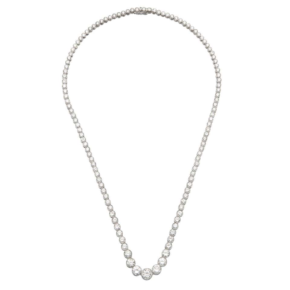 Tiffany and Co. Diamond Victoria Graduated Necklace at 1stDibs ...