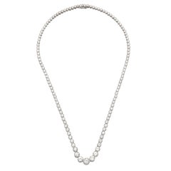 Exceptional Diamond and Platinum Rivière Necklace