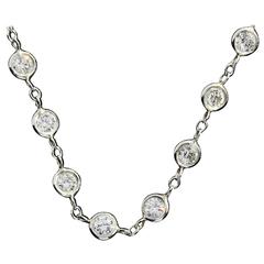 Michael Beaudry 1.50 Carats Diamonds Platinum Forever Chain Necklace