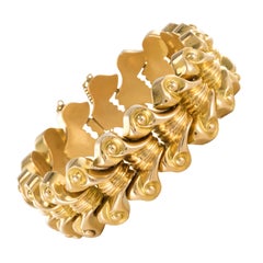 French 1940s Gold Tank Bracelet