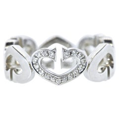 Cartier Heart and Symbol Diamond 18K White Gold Ring