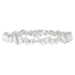 Alexander 15,94 Karat gemischtes Diamantarmband aus 18 Karat Weißgold