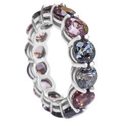 9.32 Carat Natural Spinel Eternity Band, 14 kt. White Gold, Ring