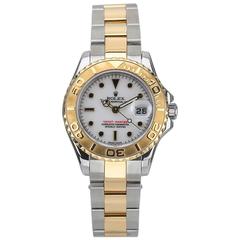 Rolex Stainless Steel Yachtmaster Platinum Dial Automatic Wristwatch
