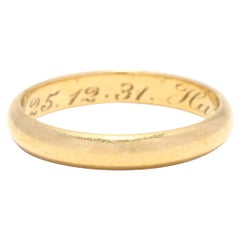 Art Deco 22KT Gelbgold Ehering