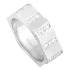 Montblanc 18K White Gold 0.60 Ct Diamond Band Ring