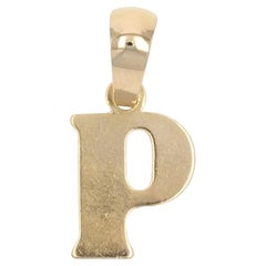 1960er Jahre 18 Karat Gelbgold Buchstabe ""P"" Charm-Anhänger