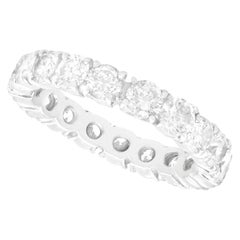 Vintage 2.57 Carat Diamond and Platinum Full Eternity Ring