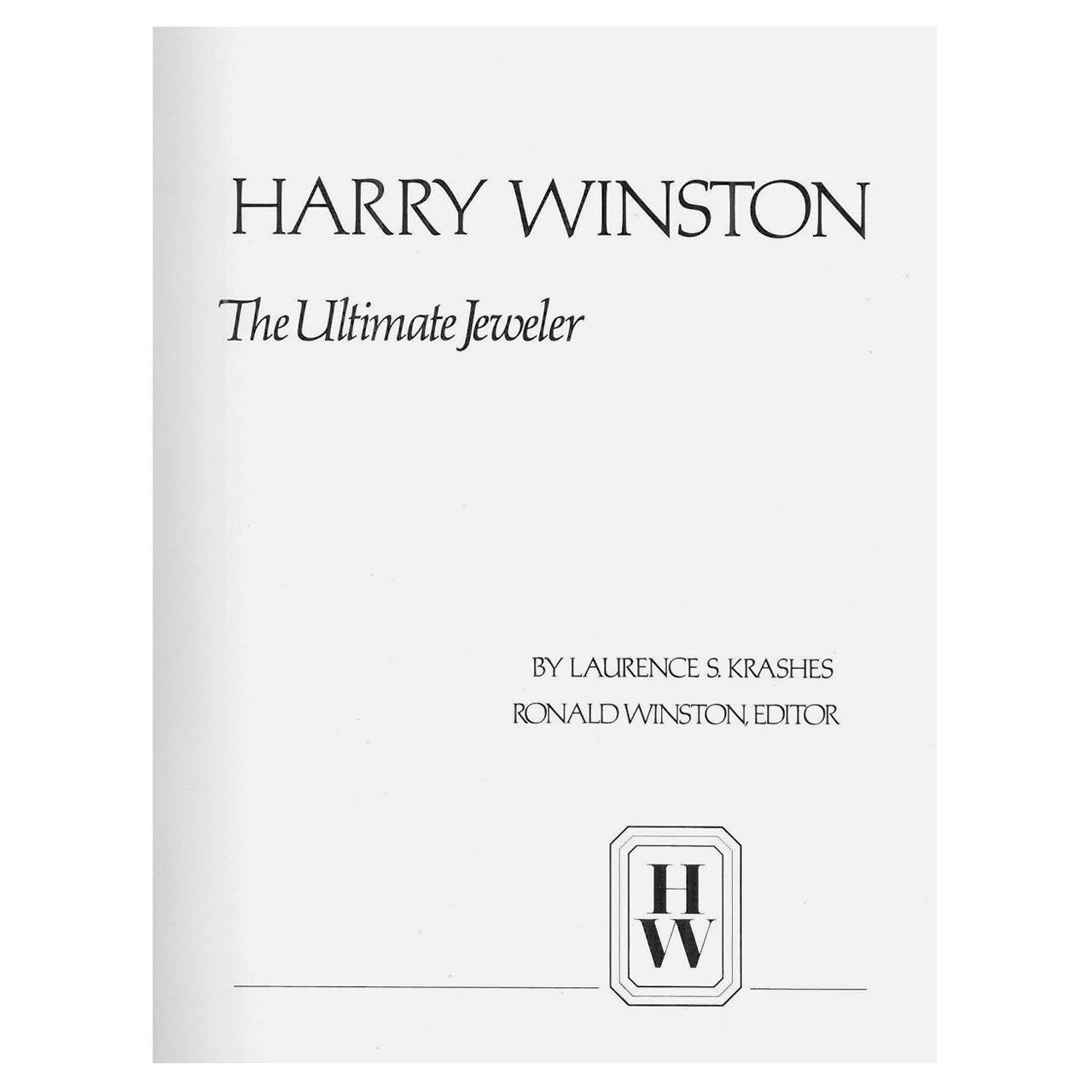 Harry Winston: The Ultimate Jeweler (Book) For Sale