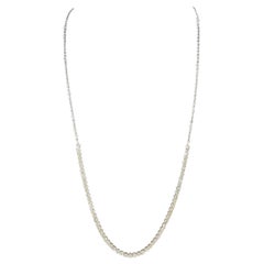 5.15 Carat Natural Round Diamond Mini Tennis Necklace 14 Karat White Gold