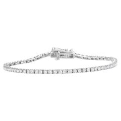 10K White Gold 2.0 Carat Prong Set Round-Cut Classic Diamond Tennis Bracelet