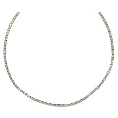 Vivid Diamonds 6.98 Carat Straight Line Diamond Tennis Necklace