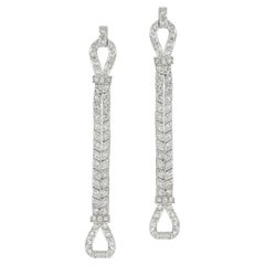 Art Deco Diamond Loop Earrings