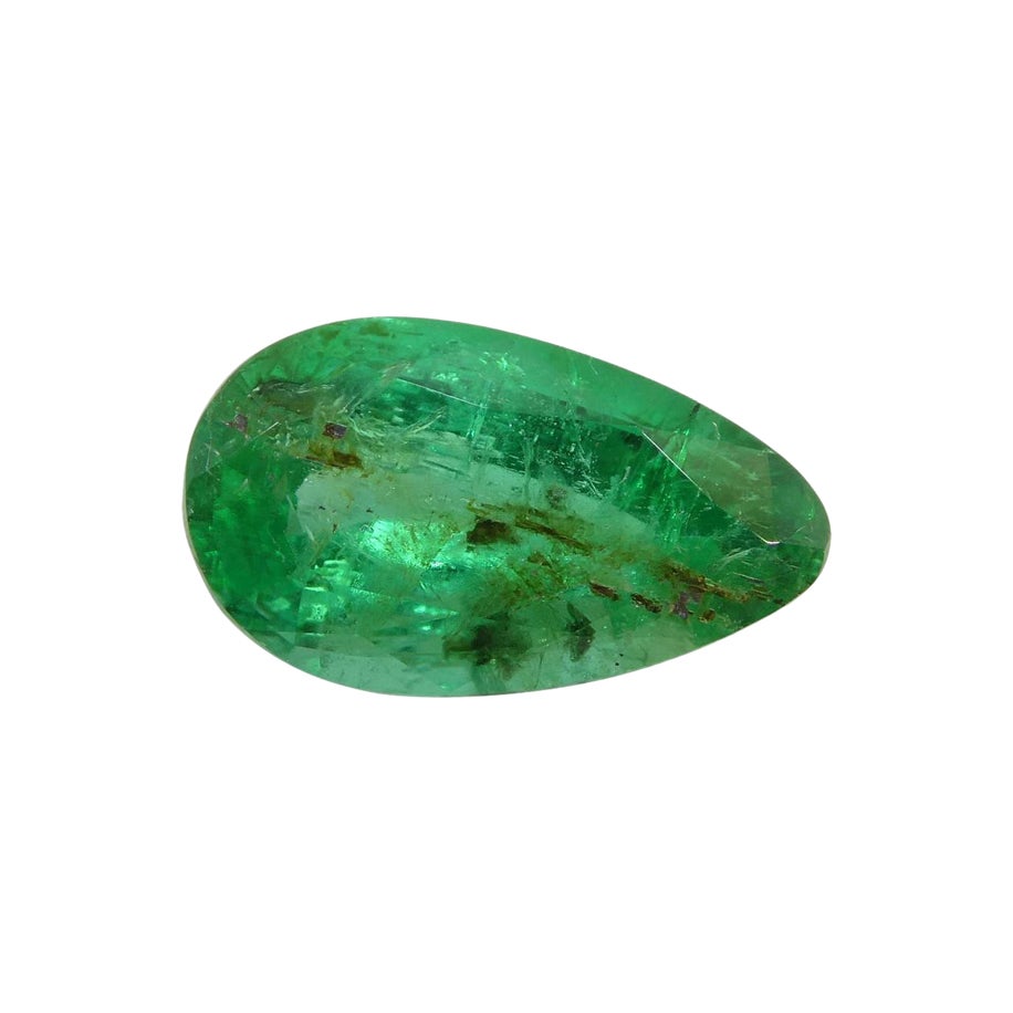 1.8ct Pear Green Emerald from Zambia For Sale