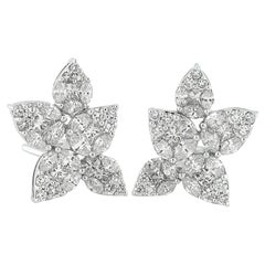 Diamond Cluster Illusion Stud Earrings