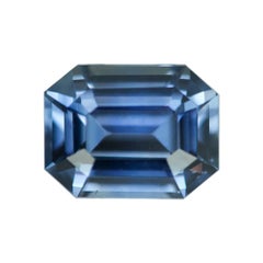 Violetish Blue Sapphire 2.04 Ct Emerald Cut Natural Unheated, Loose Gemstone