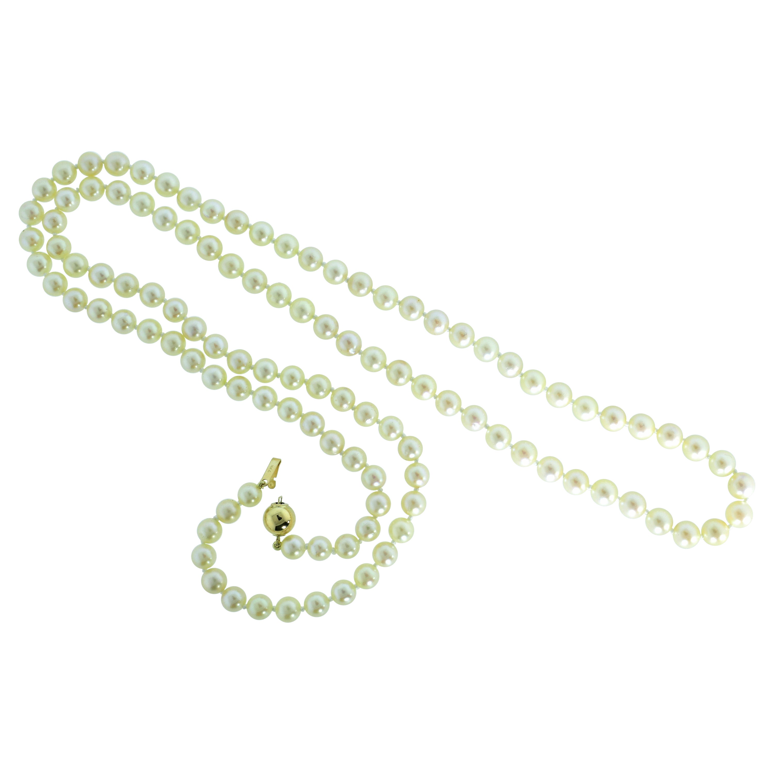 Fine Akoya Cultured Pearl Long Strand For Sale
