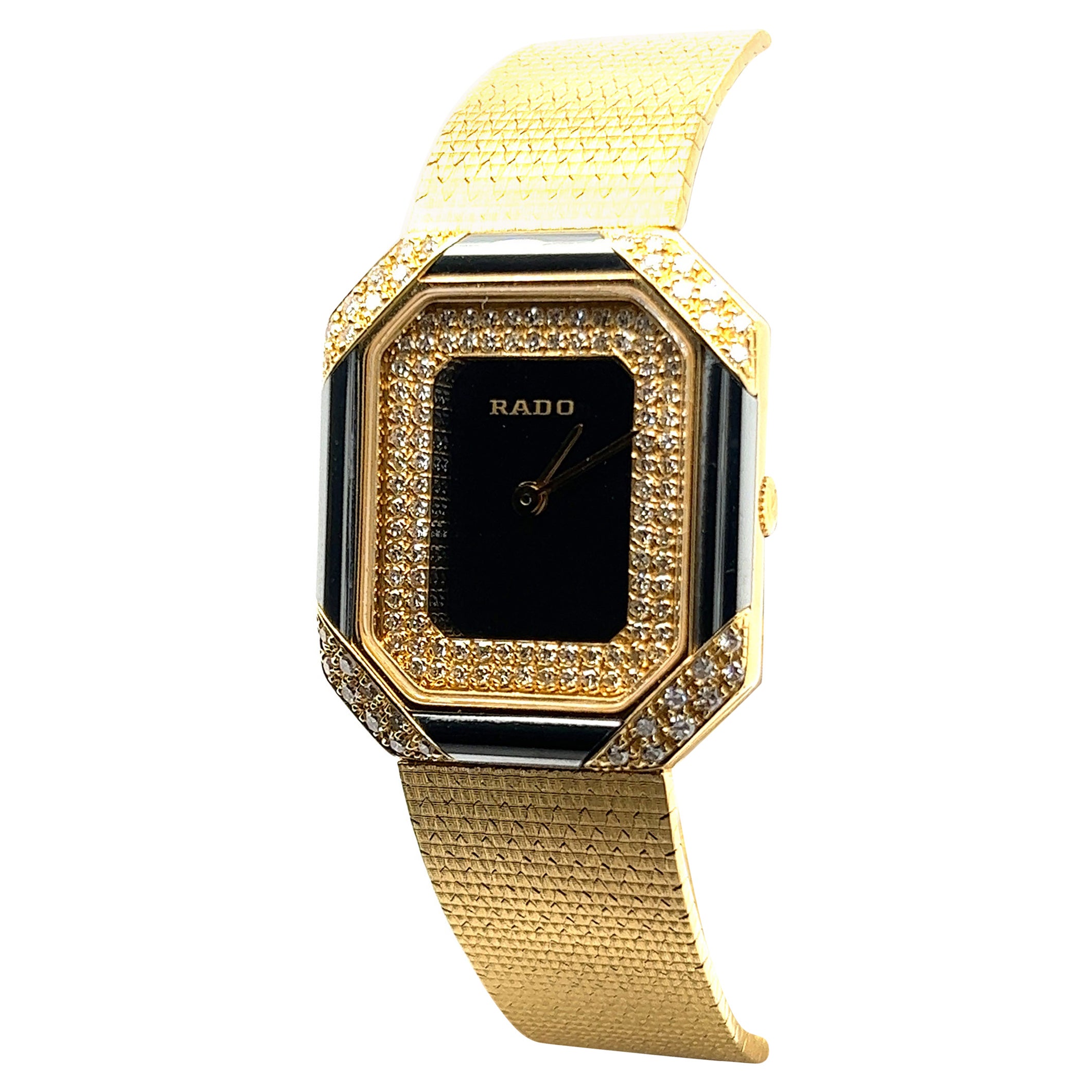 Elegant Rado Lady’s Watch in 18 Karat Yellow Gold