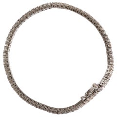 Beautiful White Gold Diamond Tennis Bracelet, Approx 5.06ct, Classical Piece