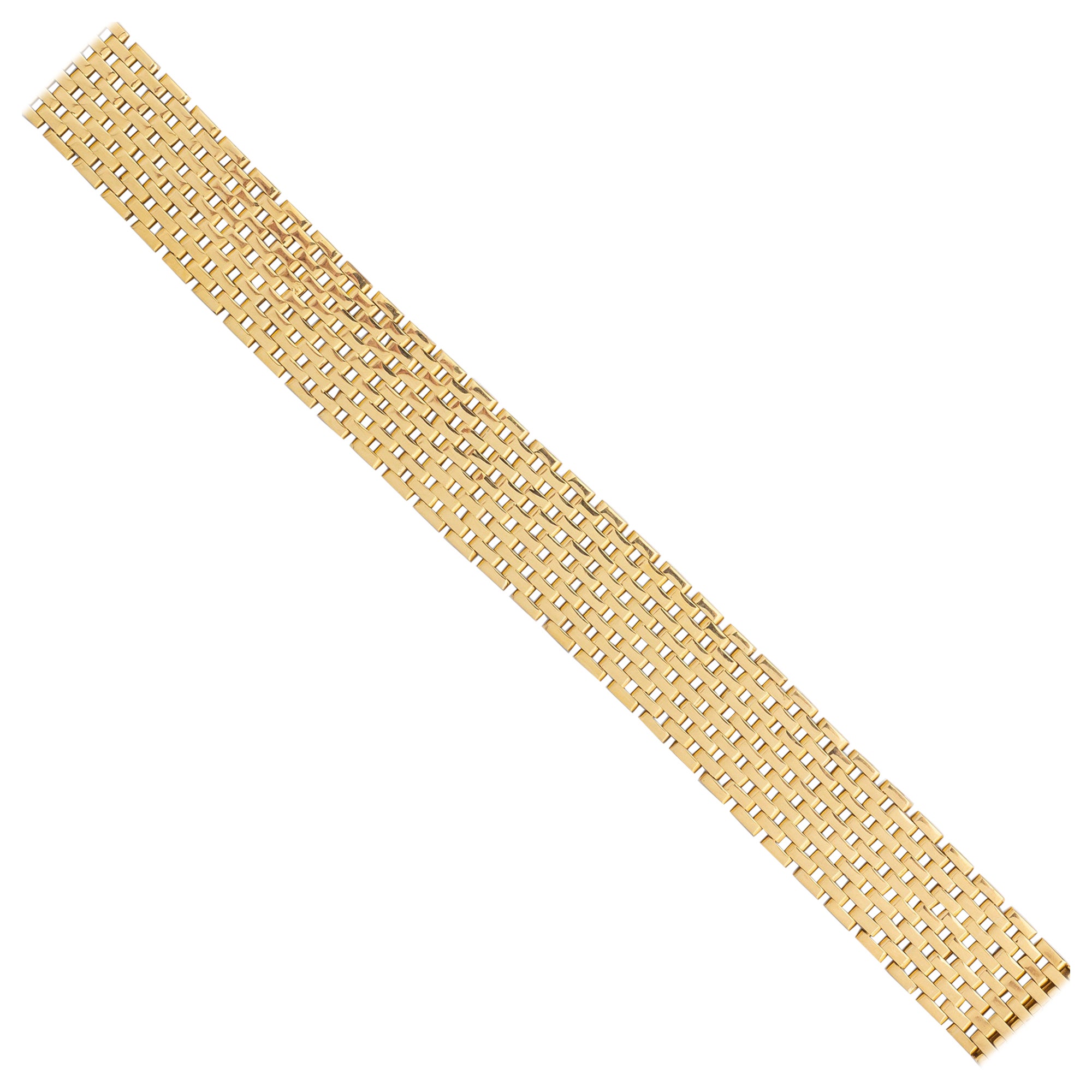 Mid Century, 18 Karat Gold, Swedish 'Gate Link' Bracelet For Sale