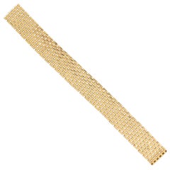 Retro Mid Century, 18 Karat Gold, Swedish 'Gate Link' Bracelet