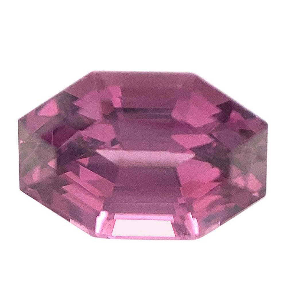 Spinelle octogonale/émeraude de 2,44 carats violette non chauffée du Sri Lanka