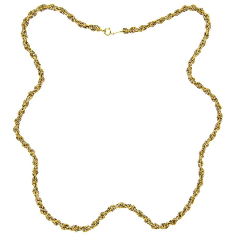 Cartier Gold Rope Chain Necklace at 1stDibs